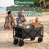 Wagon Trolley Foldable Troli Berkelah Outdoor Utility Cart Heavy Duty Camping Gear Transport Picnic