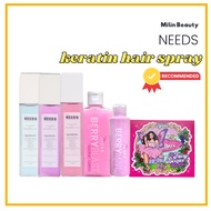 Needs Keratin Hair Spray Serum 120ml / Berry Blast Shampoo & Berry Mint Mask Travel Set