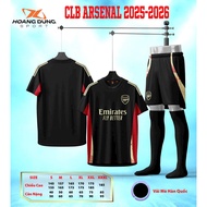 ARS CLUB FOOTBALL CLOTHING BLACK 2025 HD SPORT BREATHABLE STRETCH SESAME FABRIC