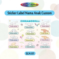 Custom Sanrio Cinnamoroll Name Label Sticker Cutting Sticker