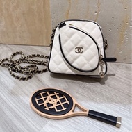 CHANEL 白色網球拍 mini 包斜背包 新款雷標