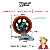 Trolley wheels Trolley PU Live 5 inch orange Caster wheels