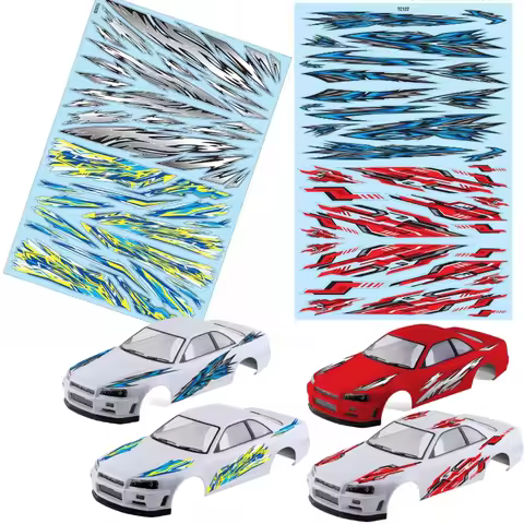 1/10 A4 RC Applique Flashing Lightning Sticker Already Cut Body Shell For RC Drift Touring Truck Mon