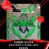 RAPIDO COVER SET Y15ZR V1/V2 EXCITER 4 KING (37) GREEN (STICKER TANAM/AIRBRUSH) COVERSET