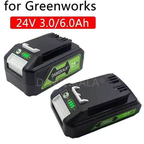 24V 6.0Ah Li-ion Rechargeable Battery for Greenworks 24V 48V Power Tools 29842 29852 29322 20362 MO2
