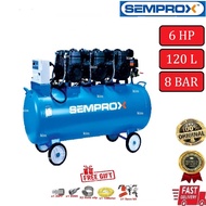 SEMPROX SAC1203 Oilless Air Compressor |Oil Free Silent Air Compressor|Compressor Angin  6HP 120L 8B