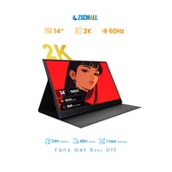 ZSCMALL 14inch 2K Portable Monitor Laptop Monitor USB C HDMI Gaming Ultra-Slim IPS Display Smart Cov
