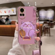 Lucky Cat Phone Case oppo Reno 10 5G OPPO Reno 10 Pro 5G OPPO Reno 10 Pro Plus Phone Case with Cord Flexible Silicone Phone Case