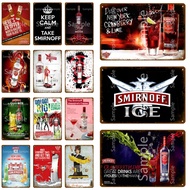 Smirnoff Ice Vodka Vintage Metal Poster Retro Rio Drinks Tin Sign Wall Decor Man Cave Bar Pub Club H