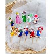 JT - Mario Bros Birthday Cupcake Topper / Birthday Cake Decoration