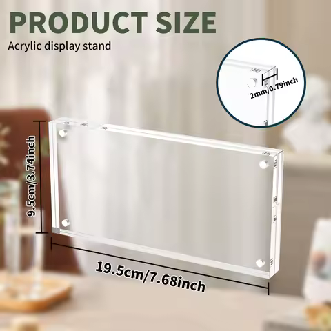 Dollar Bill Frame Acrylic Dollar Bill Holder Double Sided Transparent Currency Display Ticket Frame 