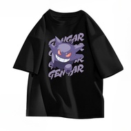 【M-8XL 】American Trendy Cartoon Monster Printed T-shirt for Men Fashionable Loose Oversized Round Ne