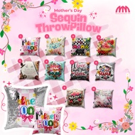 Mothers Day Pillow - Magic Sequin Cushion Pillow - Mothers Day Message ThrowPillow - 16x16inches