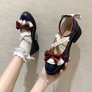 Bai Xueji lolita Small Leather Shoes Female lolita Soft Girl Student Shoes Round Toe jk Uniform Shoe