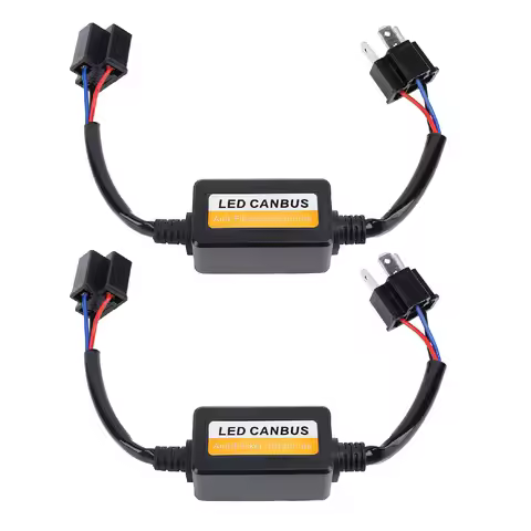 2pcs H4 LED CANbus Decoder DC 9 to 16V Plug and Play Anti Flickering LED Headlight Resistor Decoder 