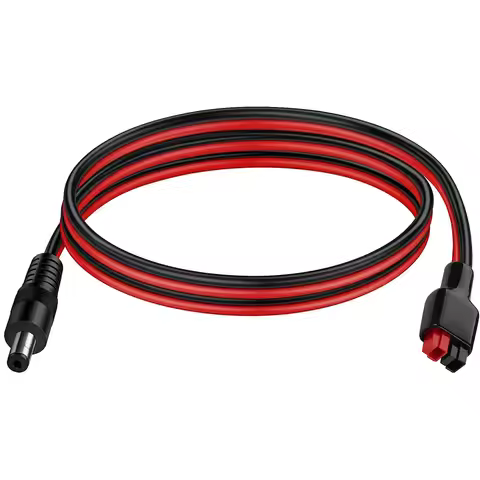 5.5mm x 2.1mm DC Male Power Plug to Anderson Power Pole Cable for Portable Generator 14 AWG Wire 3.3