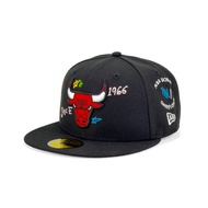 หมวกแก๊ป New Era รุ่น Chicago Bulls Scribble Black 59Fifty Cap