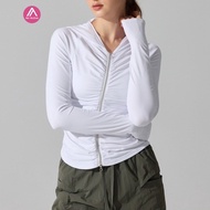 AirActive Sports tops Women Quick Dry Lightweight Long Sleeve Hooded Zipper Fitness Yoga Clothes Sli