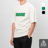 D2SHOP Men's T-shirt with MOON printed, thick cotton material, form B-C30045