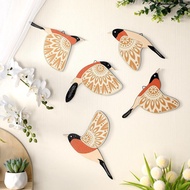 5 Pieces Barita Wooden Asuka Wall Art, Asuka Wall Decoration, Scandina Via Country Folk Art, Home De