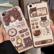 Oppo F5 F5 Youth F9 F9 Pro F11 F11 Pro Silicone Camera Protector Brown Bear Motif