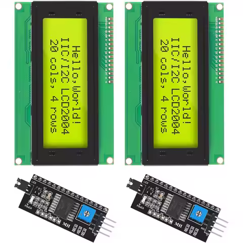 IIC I2C TWI Serial LCD 2004 20x4 Green Backlight Module with I2C Interface Adapter for Raspberry Pi 