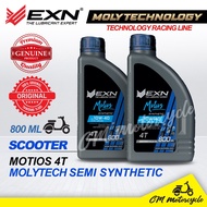 EXN MOTIOS 4T (SCOOTER) SEMI SYNTHETIC 10W-40 800ML Minyak Enjin Skuter, Sesuai Semua Skuter