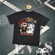 EVISU/God of Fortune 2026 Large Size 6XL Star Classic Round Neck Short-Sleeved T-Shirt Men Women Sty