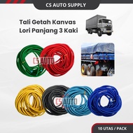 3 Kaki x 10 Utas Tali Getah Kanvas Lori Trailer Panjang Tiga Kaki Feet Warna Warni Normal Quality Ta