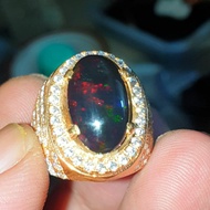 BARU batu cincin kalimaya black opal asli banten