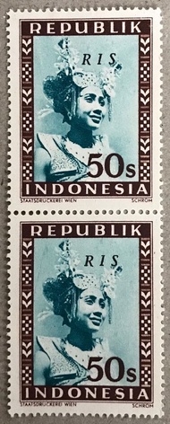 PW718-PERANGKO PRANGKO INDONESIA WINA REPUBLIK 50s ,RIS(H),BLOK 2