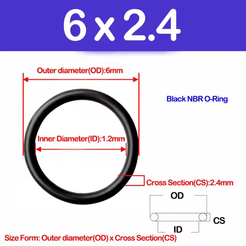 WD CS 2.4/2.8/4.6mm,NBR O Ring Sealing Gasket,Rubber Washers for Car Auto Vehicle Repair Professiona