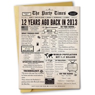 Ziwenhu Large 12th Birthday Card for Kids,Vintage 12 Year Old Birthday Gifts for Girls Boys,12th Bir