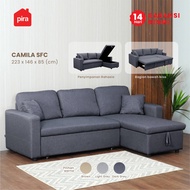 PIRA BAVARIAN Camila SFC Convertible Sofa Multifungsi Dark Grey