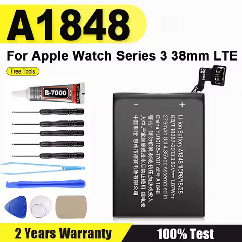 New Battery A1848 Smart Watch Battery New Real 279mAh For Apple Watch Series 3 38mm LTE Battery Hone