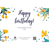 Gift card / wish card/ birthday card/ greeting card with custom personalised message and note