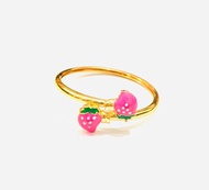 Gelang Bangle Anak motif strawberry pink