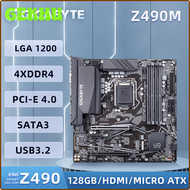 GEKHU Gigabyte Z 490M เมนบอร์ดขนาด24.4*24.4ซม. รองรับหน่วยประมวลผล10th Intel LGA1200 DDR4 DDRM ถึง12