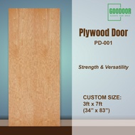 Goodoor Pintu Rumah Kayu Papan Plywood Door PD001 - 3' x 7' (Custom)