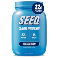 SEEQ Clear Whey Isolate Protein Powder, Blue Razz Freeze, 25 Servings, 22g Protein Per Serving, Suga