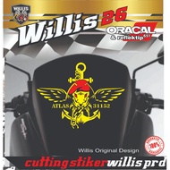ATLAS 31152 CUTTING STICKER MOTORCYCLE VISOR WINDSHIEL STICKER