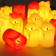 Plastic Flameless Candles Led Christmas Candles LED Battery Powered Home Festival Party Wedding Chri