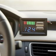 USB 5V 2.4A Vehicle Volt Meter Voltage Tester 12V-24V 3S-7S Lithium Battery Power Display Capacity C