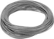 uxcell 1/32" (1mm) 304 Stainless Steel Cable Wire Rope 7 x 7 Strands Core 50ft (15m) PVC Coated Airc