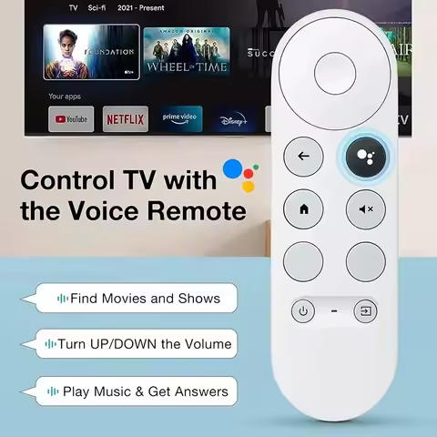 G9N9N Replacement Voice Remote Control Compatible with Google Chromecast 4K Snow Smart HD TV Streami