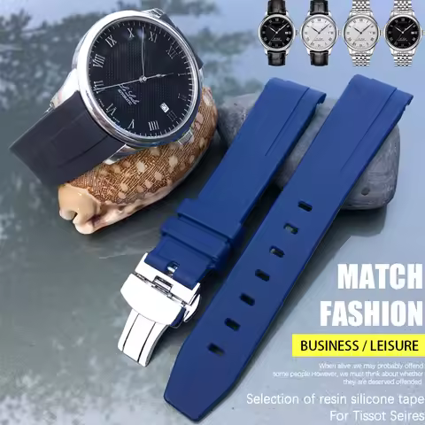 19mm 20mm 21mm rubber silicone watch band Fit for Tissot 1853 le-locle T006 seastar T120 Omega strap