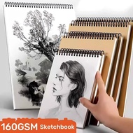 Spiral Sketchbook Thick Paper Size A5/16K/A4/8K For Oil Painting Draw A Pencil Artists School Suppli