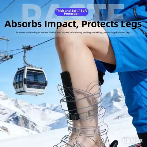 4pcs Ski Shin Pads Snowboard Liner Comfortable Ski & Snowboard Shin Guards Boot Inserts Knee Pad Pro