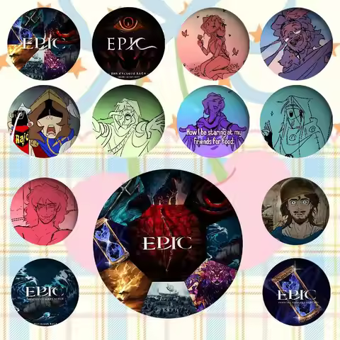 E-Epic The Musical Badge Pins For Friend, Backpack, Clothing, Collectible Accessories, Jewelry Gift