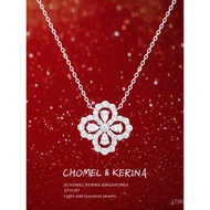 < Birthday Gift 999 Sterling Silver Design Female Four-leaf Clover for Girlfriend Niche Lucky High-E